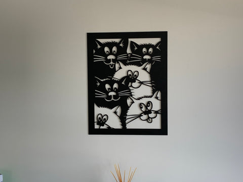 Clan of cheeky Cats-Silhouette art