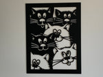 Clan of cheeky Cats-Silhouette art
