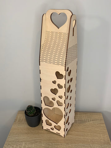 Hearts Bottle Gift Box -Large