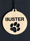 Personalised Eco Bamboo Pet Christmas Decoration