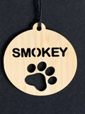 Personalised Eco Bamboo Pet Christmas Decoration