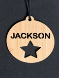 Personalised Eco Bamboo Christmas Decoration