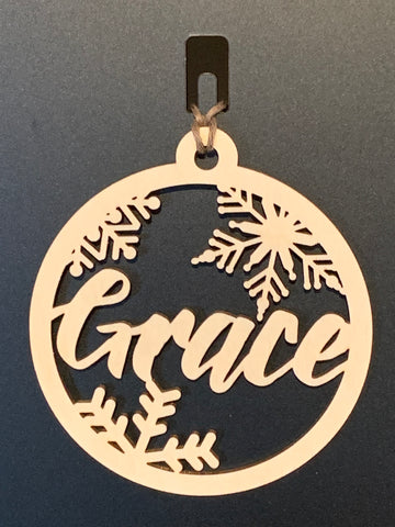 Personalised Wooden Christmas Decoration