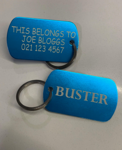 Pet Name Tags Rectangle 50mm x 30mm